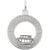 San Fran. Cable Car Charm In 14K White Gold