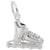 Inline Skate Charm In 14K White Gold