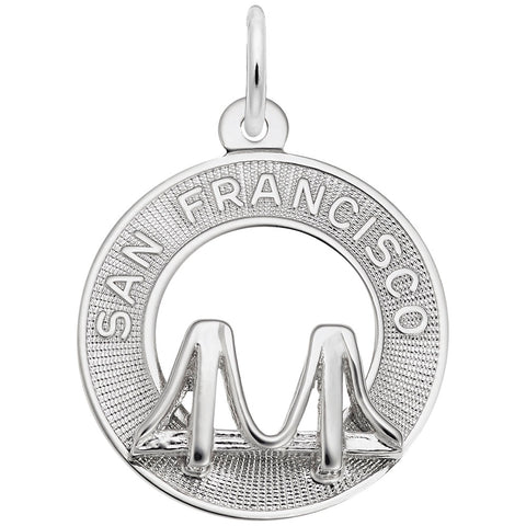San Francisco Charm In 14K White Gold