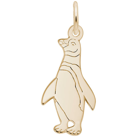 Penguin Charm In Yellow Gold