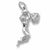 Female Basketball charm in 14K White Gold hide-image