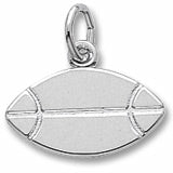 Rugby Ball charm in Sterling Silver hide-image