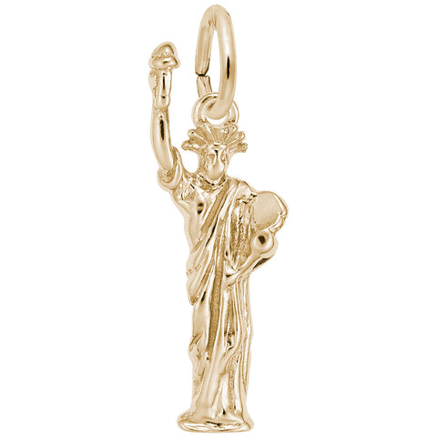 Statue Of Liberty Charm in Yellow Gold Plated