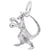 Kangaroo Charm In 14K White Gold