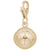 Volleyball Charm in Yellow Gold Plated