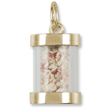 Bahamas Sand Capsule Charm in 10k Yellow Gold