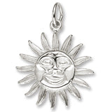 Freeport Sun Large charm in 14K White Gold