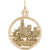 New York Skyline Charm in Yellow Gold Plated