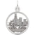 New York Skyline Charm In 14K White Gold