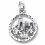 New York Skyline charm in Sterling Silver hide-image