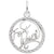 Ft Worth Charm In 14K White Gold