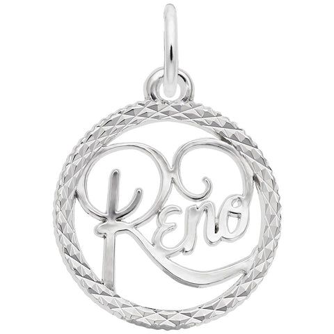 Reno Charm In 14K White Gold