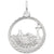 Seattle Skyline Charm In Sterling Silver