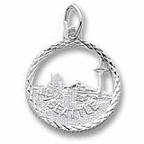 Seattle Skyline charm in Sterling Silver hide-image