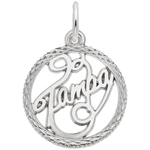 Tampa Charm In 14K White Gold