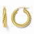 14k Yellow Gold Polished Hinged Hoop Earrings