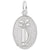 Golf Charm In 14K White Gold