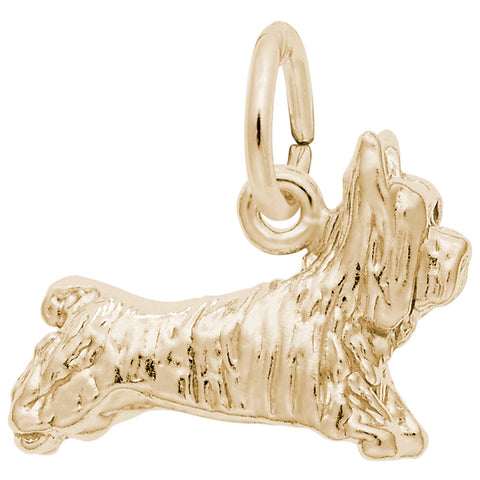 Terrier Charm In Yellow Gold