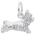 Terrier Charm In 14K White Gold