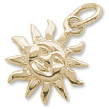 Cozumel Sun Charm in 10k Yellow Gold