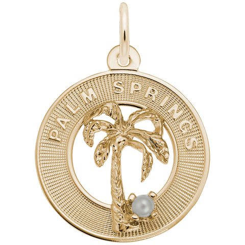 Palm Spring Charm In Yellow Gold