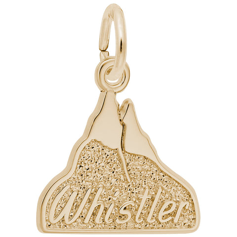 Whistler Mountain Charm In Yellow Gold