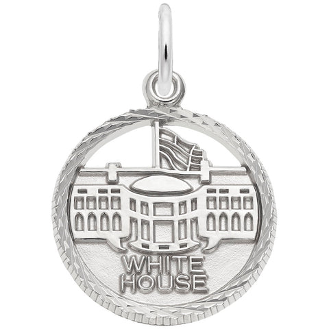 Whitehouse Charm In 14K White Gold