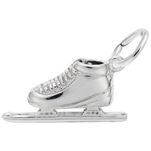 Speed Skate Charm In 14K White Gold