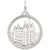Mormon Temple Charm In 14K White Gold