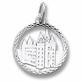 Mormon Temple charm in Sterling Silver hide-image