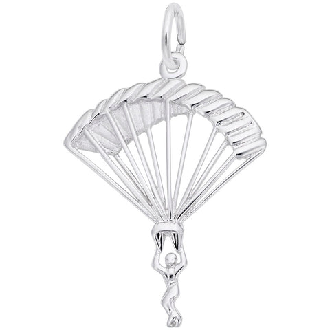 Parachutist Charm In 14K White Gold