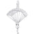 Parachutist Charm In 14K White Gold