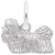 Shih Tzu Charm In Sterling Silver