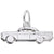 Car Charm In 14K White Gold