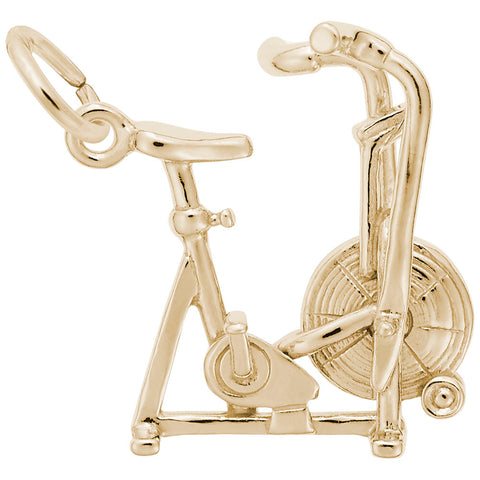 Excercise Bike Charm in Yellow Gold Plated