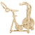 Excercise Bike Charm In Yellow Gold