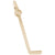 Hockey Stick Charm in Yellow Gold Plated