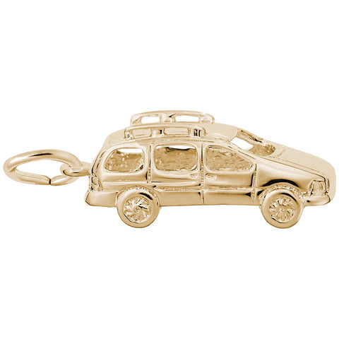 Mini Van Charm In Yellow Gold