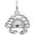 Crab Charm In Sterling Silver