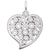 Heart Charm In 14K White Gold