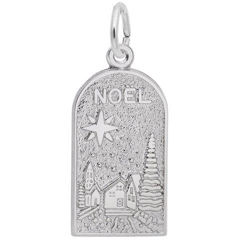 Noel Charm In 14K White Gold