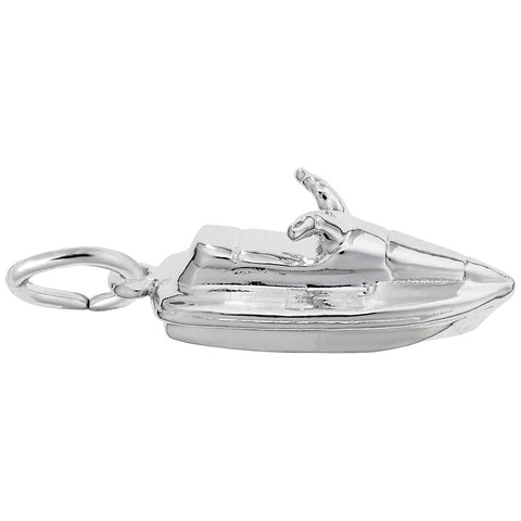 Jet Ski Charm In 14K White Gold