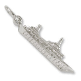 Antigua Cruise Ship 3D charm in 14K White Gold