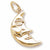 Halfmoon Charm in 10k Yellow Gold hide-image