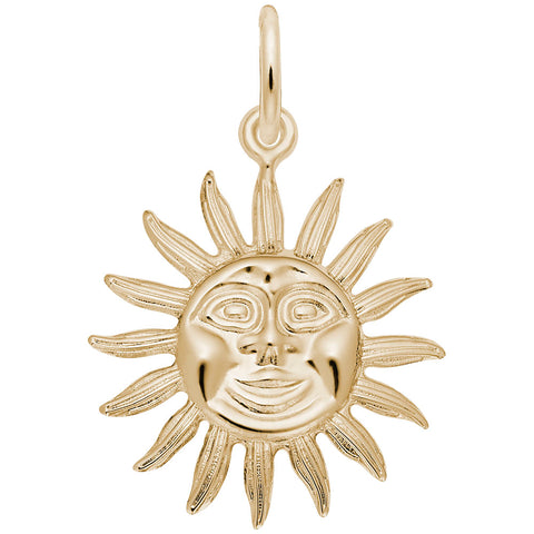 Sunburst Charm In Yellow Gold