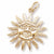 Sunburst charm in Yellow Gold Plated hide-image