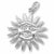 Sunburst charm in 14K White Gold hide-image