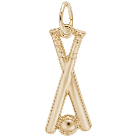 Ballandbat Charm in Yellow Gold Plated