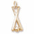 Ballandbat charm in Yellow Gold Plated hide-image