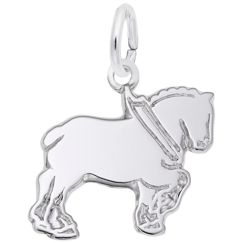 Clydesdale Charm In Sterling Silver